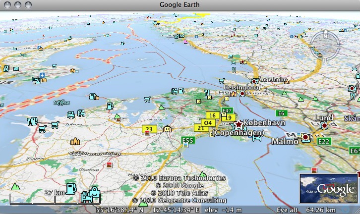 OpenStreetMap Osmarender in Google Earth